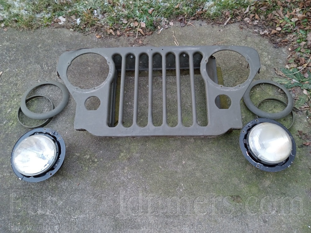 Jeep CJ2A grill plus světla - perfektbi!