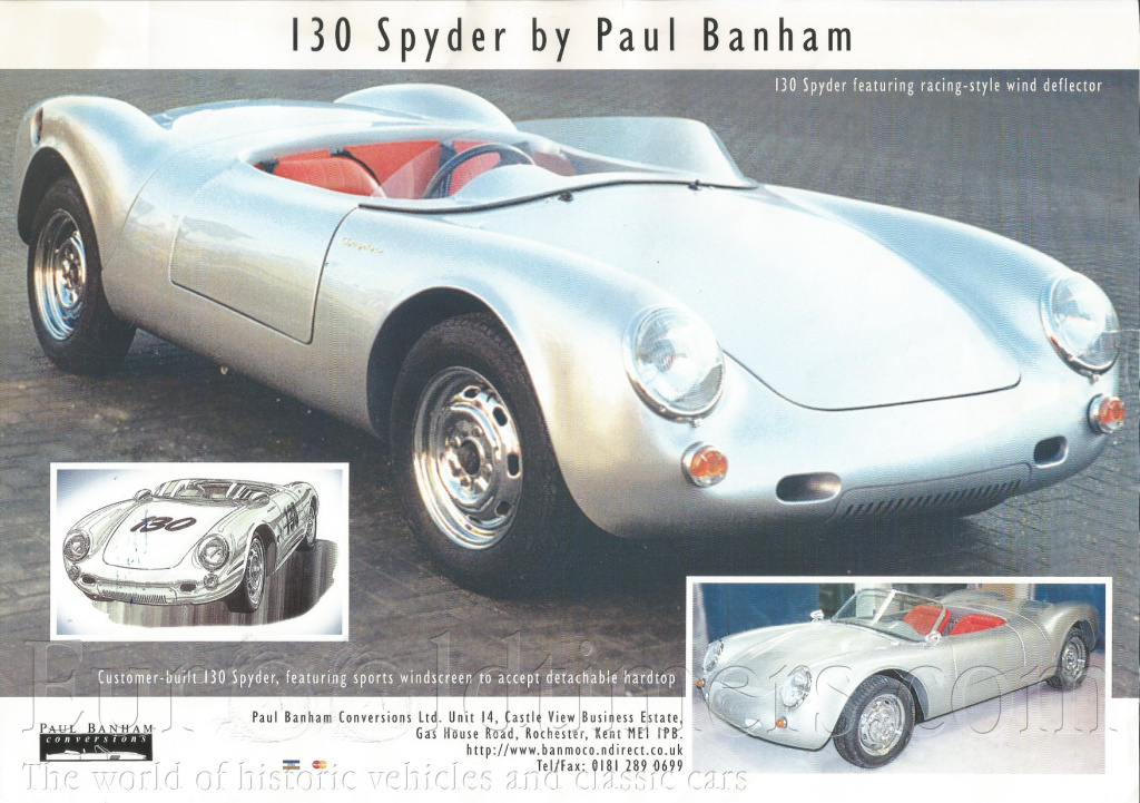 Škoda 130 Spyder , replika Porsche 550