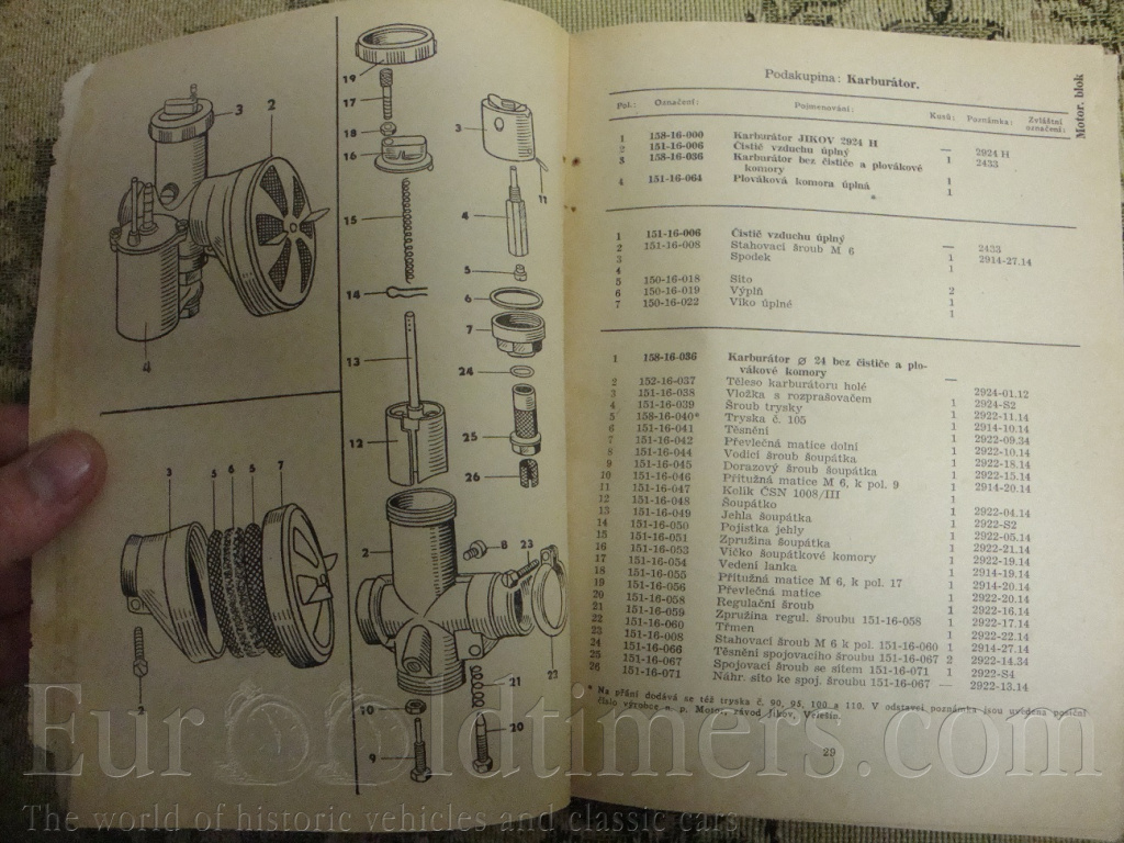 Jawa ČZ 350 katalog nahradnich dílu orig