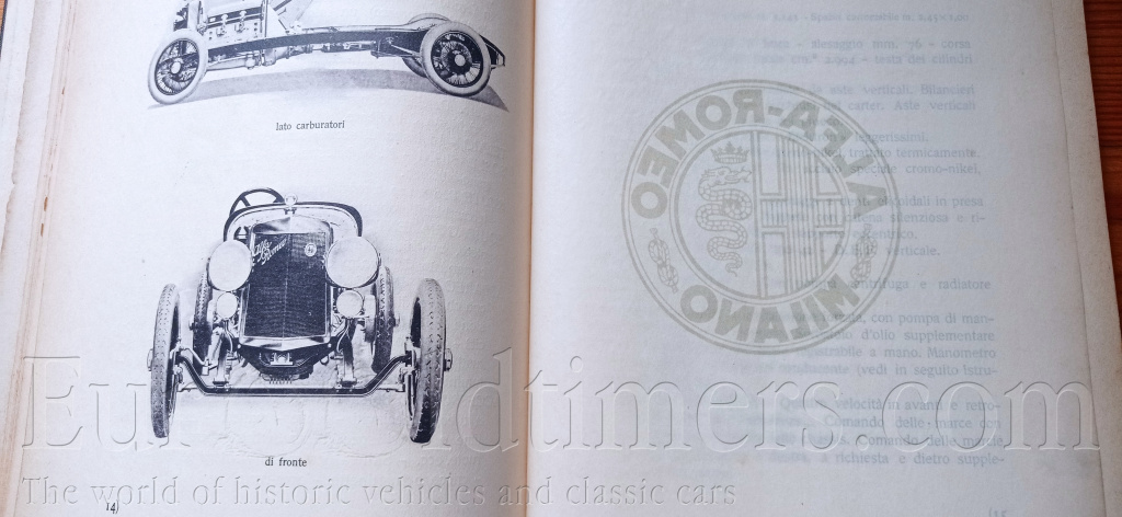 1924 Alfa Romeo owners manual