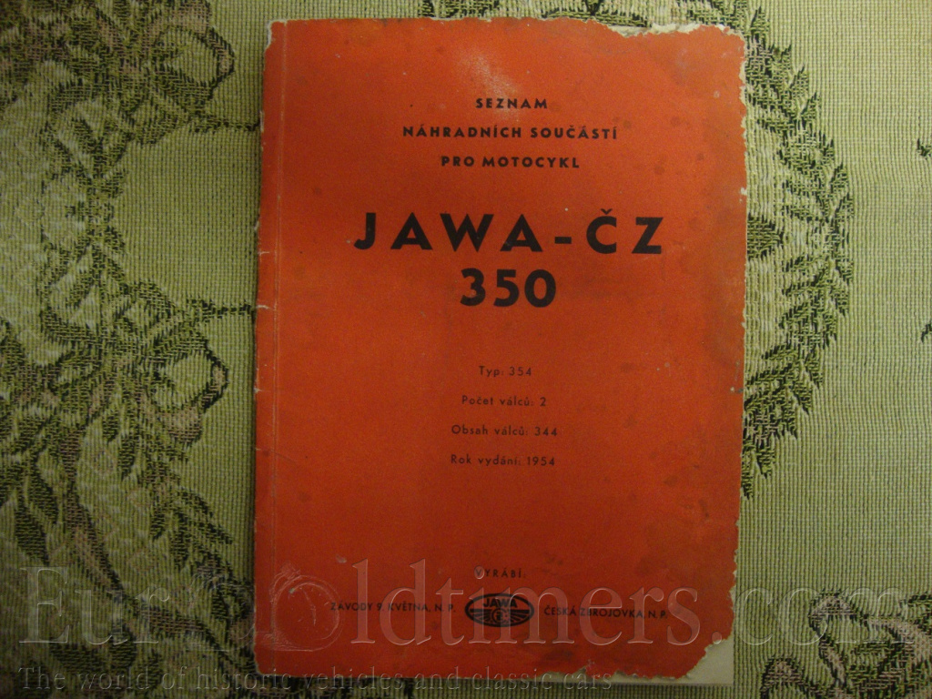 Jawa ČZ 350 katalog nahradnich dílu orig